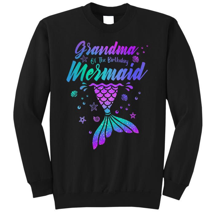 Grandma Of The Birthday Mermaid Family Matching Birthday Sweatshirt