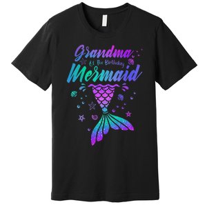 Grandma Of The Birthday Mermaid Family Matching Birthday Premium T-Shirt