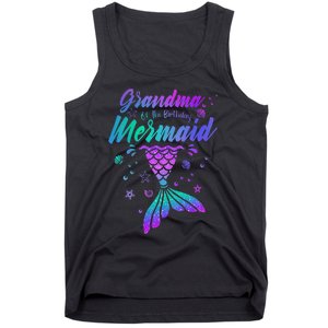 Grandma Of The Birthday Mermaid Family Matching Birthday Tank Top