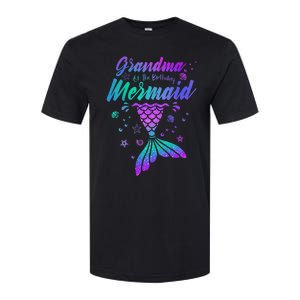 Grandma Of The Birthday Mermaid Family Matching Birthday Softstyle CVC T-Shirt