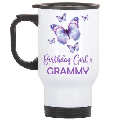 Grammy Of The Birthday Butterfly Family 1st Birthday Gift Stainless Steel Travel Mug