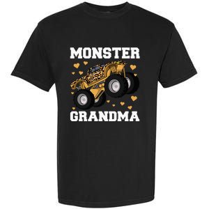 Grandma of the Birthday  Monster Truck Birthday Party Garment-Dyed Heavyweight T-Shirt