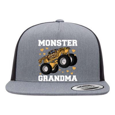 Grandma of the Birthday  Monster Truck Birthday Party Flat Bill Trucker Hat