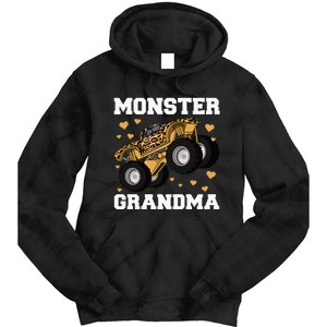 Grandma of the Birthday  Monster Truck Birthday Party Tie Dye Hoodie