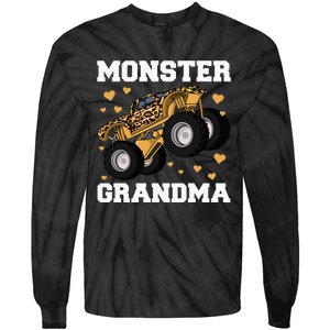 Grandma of the Birthday  Monster Truck Birthday Party Tie-Dye Long Sleeve Shirt