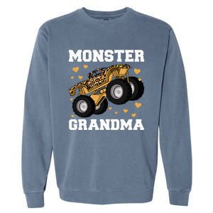 Grandma of the Birthday  Monster Truck Birthday Party Garment-Dyed Sweatshirt