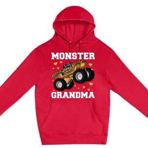 Grandma of the Birthday  Monster Truck Birthday Party Premium Pullover Hoodie