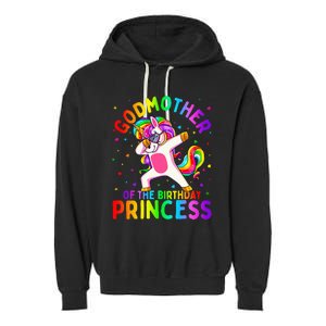 Godmother of the Birthday Princess Dabbing Unicorn Garment-Dyed Fleece Hoodie