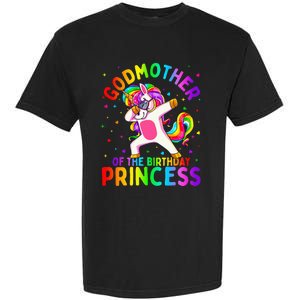 Godmother of the Birthday Princess Dabbing Unicorn Garment-Dyed Heavyweight T-Shirt