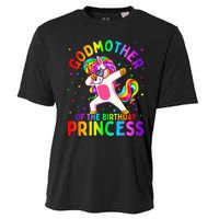 Godmother of the Birthday Princess Dabbing Unicorn Cooling Performance Crew T-Shirt