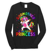 Godmother of the Birthday Princess Dabbing Unicorn Long Sleeve Shirt