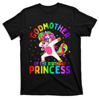 Godmother of the Birthday Princess Dabbing Unicorn T-Shirt