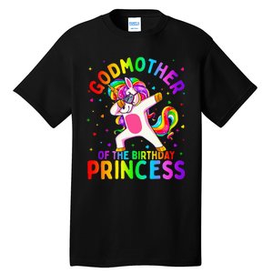 Godmother of the Birthday Princess Dabbing Unicorn Tall T-Shirt