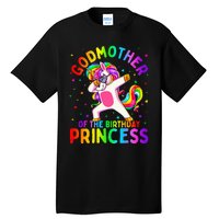 Godmother of the Birthday Princess Dabbing Unicorn Tall T-Shirt