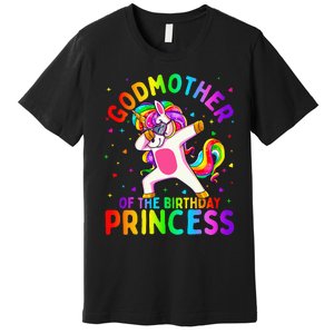 Godmother of the Birthday Princess Dabbing Unicorn Premium T-Shirt