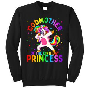 Godmother of the Birthday Princess Dabbing Unicorn Tall Sweatshirt