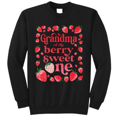 Grandma of the Berry Sweet One Strawberry First Birthday 1st Sweatshirt