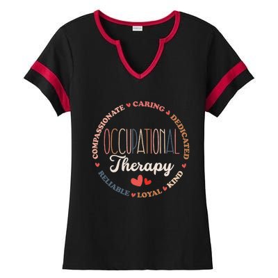 Groovy Occupational Therapy OT Therapist OT Month Ladies Halftime Notch Neck Tee