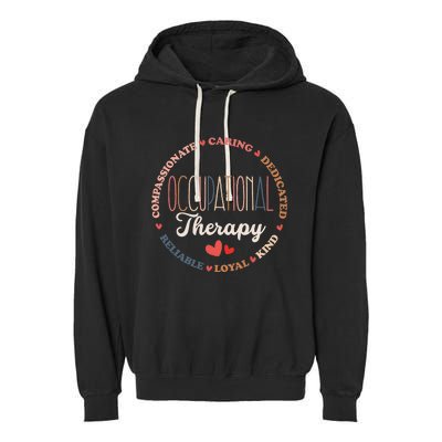 Groovy Occupational Therapy OT Therapist OT Month Garment-Dyed Fleece Hoodie