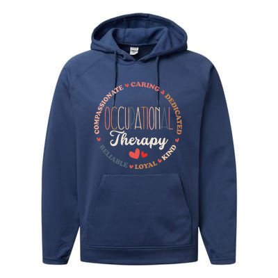 Groovy Occupational Therapy OT Therapist OT Month Performance Fleece Hoodie