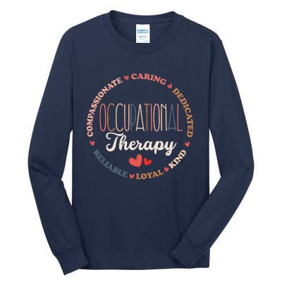 Groovy Occupational Therapy OT Therapist OT Month Tall Long Sleeve T-Shirt