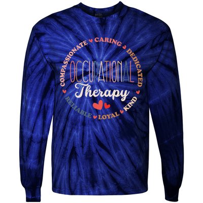 Groovy Occupational Therapy OT Therapist OT Month Tie-Dye Long Sleeve Shirt