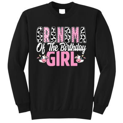 Grandma Of The Birthday Cow Family gift for Farmer Sweatshirt