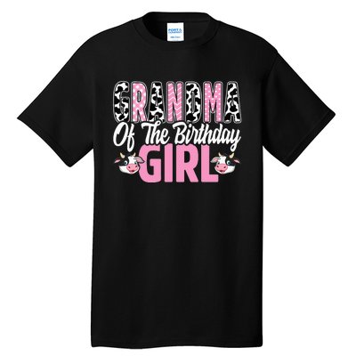 Grandma Of The Birthday Cow Family gift for Farmer Tall T-Shirt