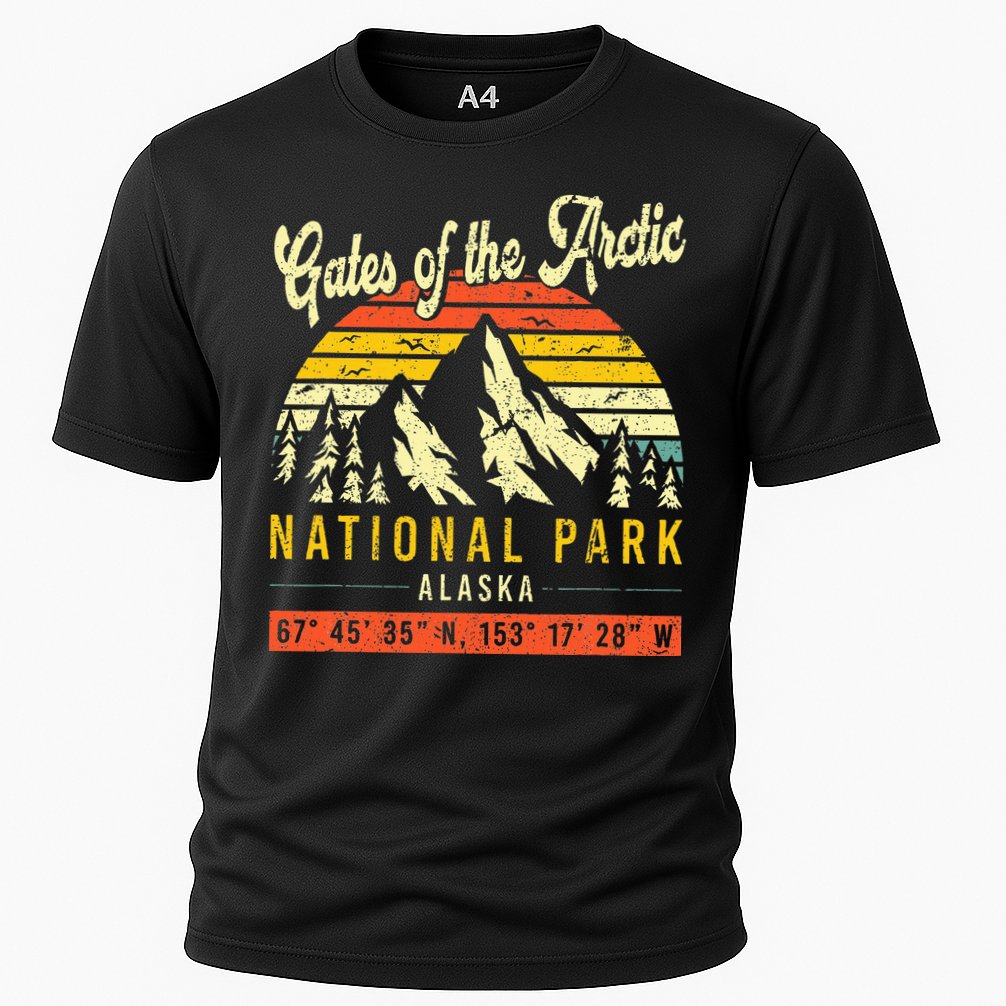 Gates Of The Arctic Vintage Retro Alaska National Park Cooling Performance Crew T-Shirt