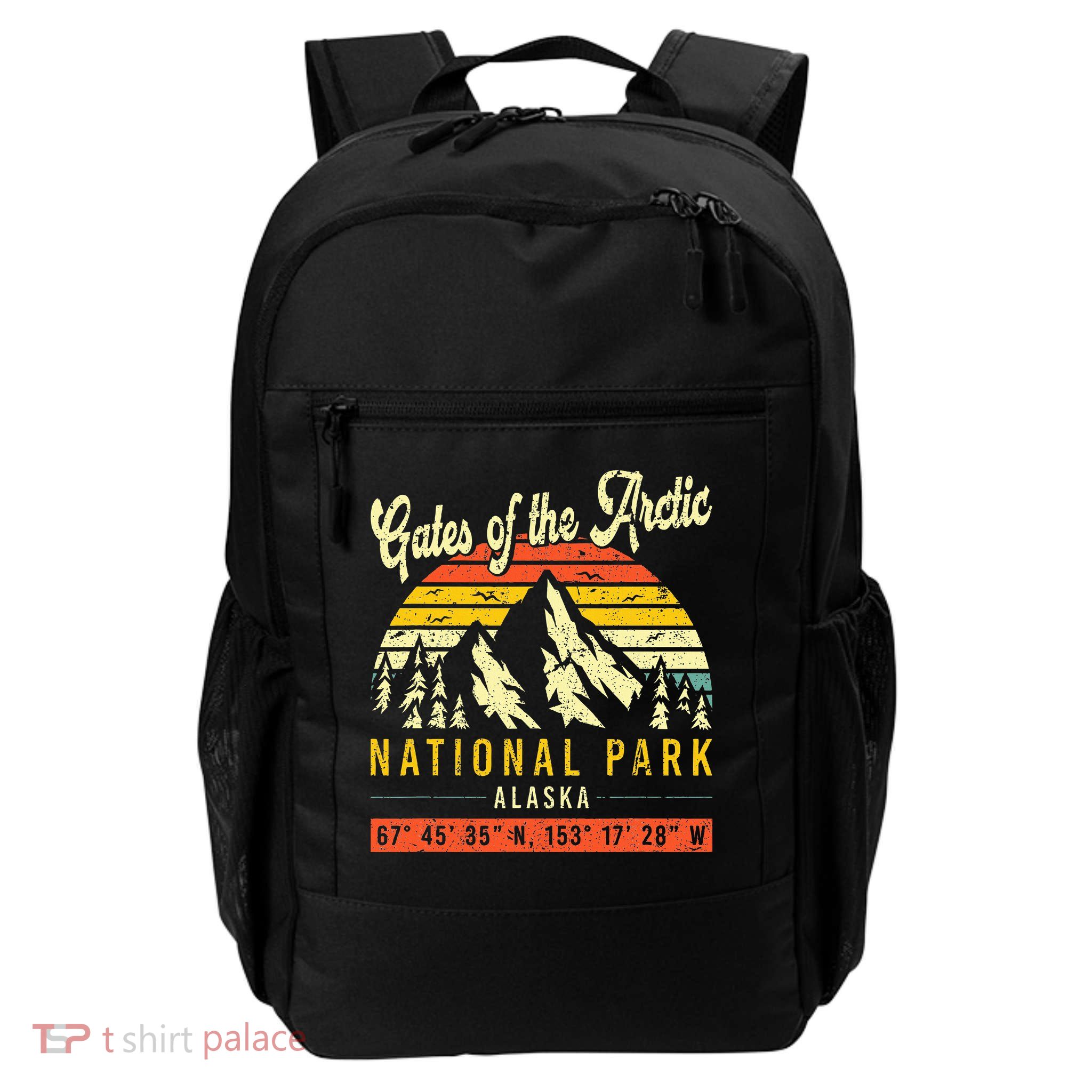 Gates Of The Arctic Vintage Retro Alaska National Park Backpack