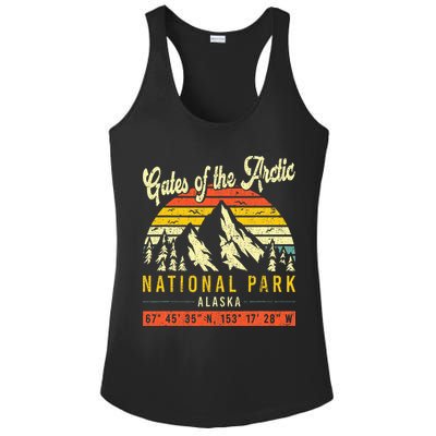Gates Of The Arctic Vintage Retro Alaska National Park Ladies PosiCharge Competitor Racerback Tank