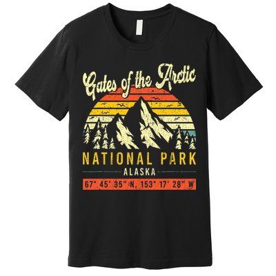 Gates Of The Arctic Vintage Retro Alaska National Park Premium T-Shirt
