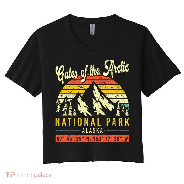 Gates Of The Arctic Vintage Retro Alaska National Park Crop Top