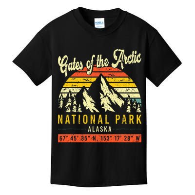Gates Of The Arctic Vintage Retro Alaska National Park Kids T-Shirt