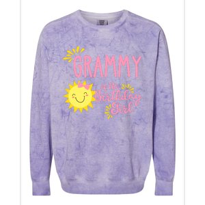 Grammy Of The Birthday Girl 1st Birthday Sunshine Girl Colorblast Crewneck Sweatshirt