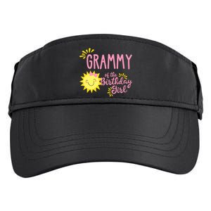 Grammy Of The Birthday Girl 1st Birthday Sunshine Girl Adult Drive Performance Visor