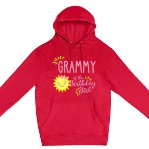 Grammy Of The Birthday Girl 1st Birthday Sunshine Girl Premium Pullover Hoodie