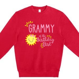 Grammy Of The Birthday Girl 1st Birthday Sunshine Girl Premium Crewneck Sweatshirt