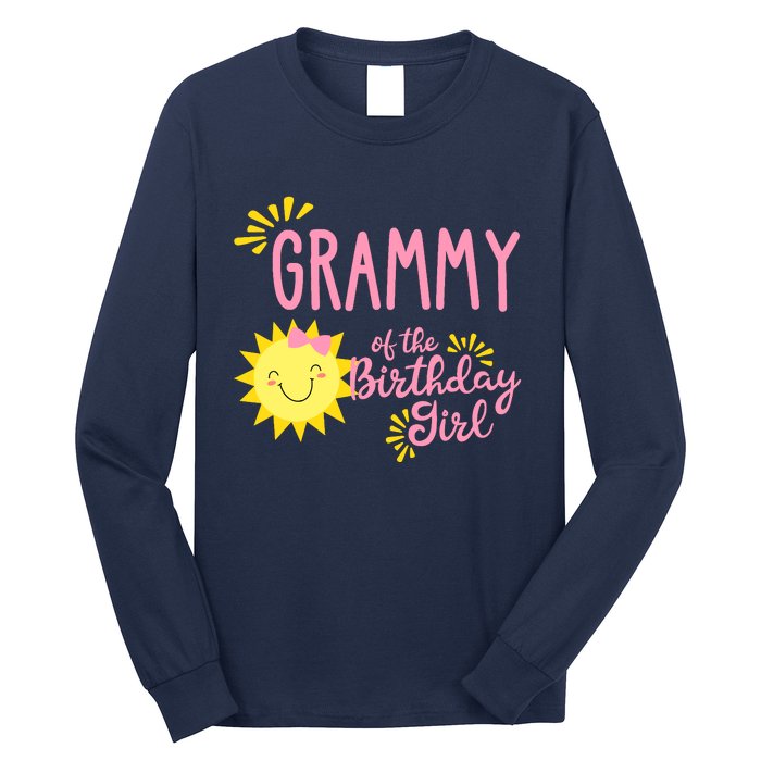 Grammy Of The Birthday Girl 1st Birthday Sunshine Girl Long Sleeve Shirt