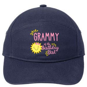 Grammy Of The Birthday Girl 1st Birthday Sunshine Girl 7-Panel Snapback Hat