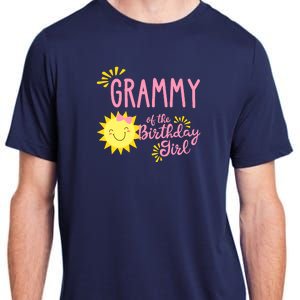 Grammy Of The Birthday Girl 1st Birthday Sunshine Girl Adult ChromaSoft Performance T-Shirt