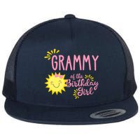 Grammy Of The Birthday Girl 1st Birthday Sunshine Girl Flat Bill Trucker Hat