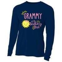 Grammy Of The Birthday Girl 1st Birthday Sunshine Girl Cooling Performance Long Sleeve Crew