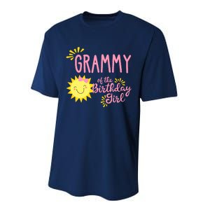 Grammy Of The Birthday Girl 1st Birthday Sunshine Girl Performance Sprint T-Shirt