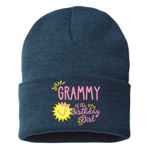 Grammy Of The Birthday Girl 1st Birthday Sunshine Girl Sustainable Knit Beanie