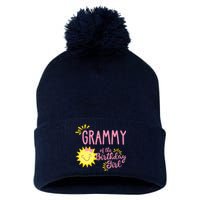 Grammy Of The Birthday Girl 1st Birthday Sunshine Girl Pom Pom 12in Knit Beanie