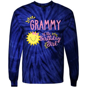 Grammy Of The Birthday Girl 1st Birthday Sunshine Girl Tie-Dye Long Sleeve Shirt