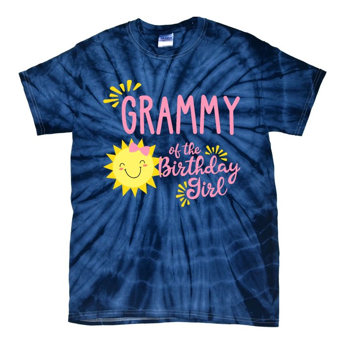 Grammy Of The Birthday Girl 1st Birthday Sunshine Girl Tie-Dye T-Shirt