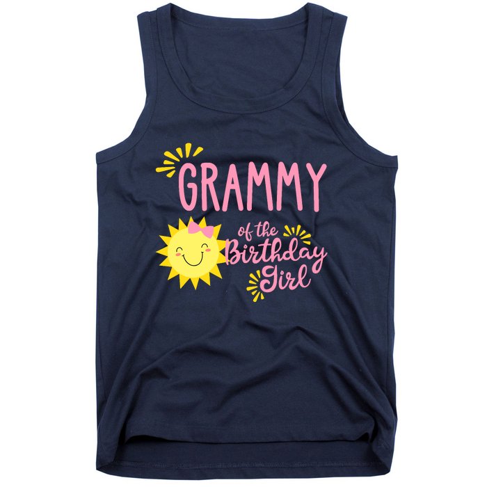 Grammy Of The Birthday Girl 1st Birthday Sunshine Girl Tank Top