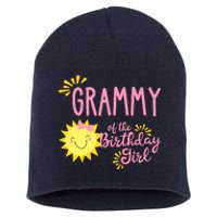 Grammy Of The Birthday Girl 1st Birthday Sunshine Girl Short Acrylic Beanie